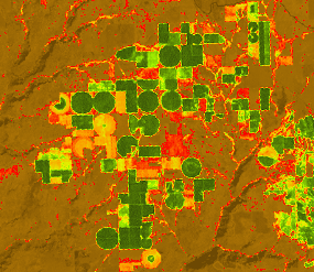 Colorized NDVI example Colorized NDVI example